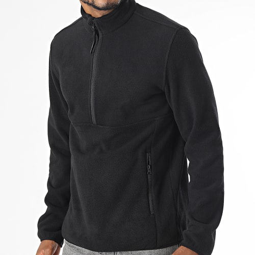 Veste Polaire Col Zippé Flame Fleece Noir