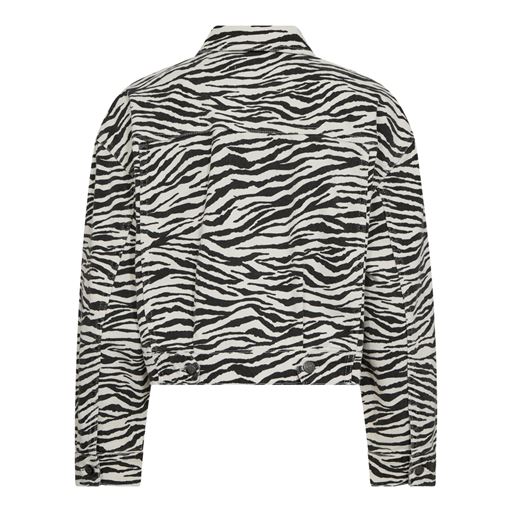 Co'Couture ZionCC Zebra Crop Jakke, Off White/Black, XL