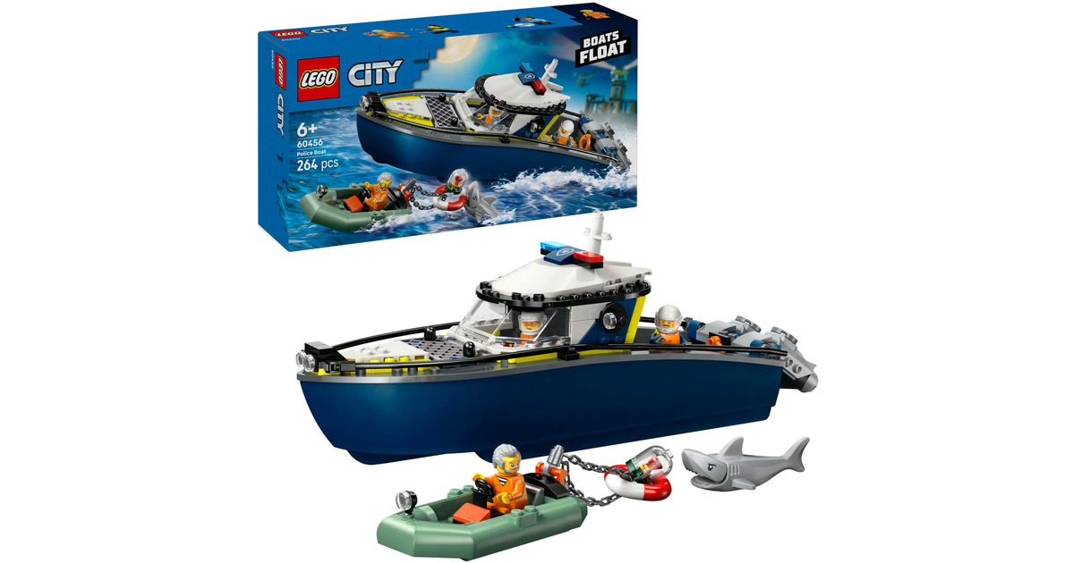 LEGOCity - Achtervolging met politieboot Constructiespeelgoed  (60456)