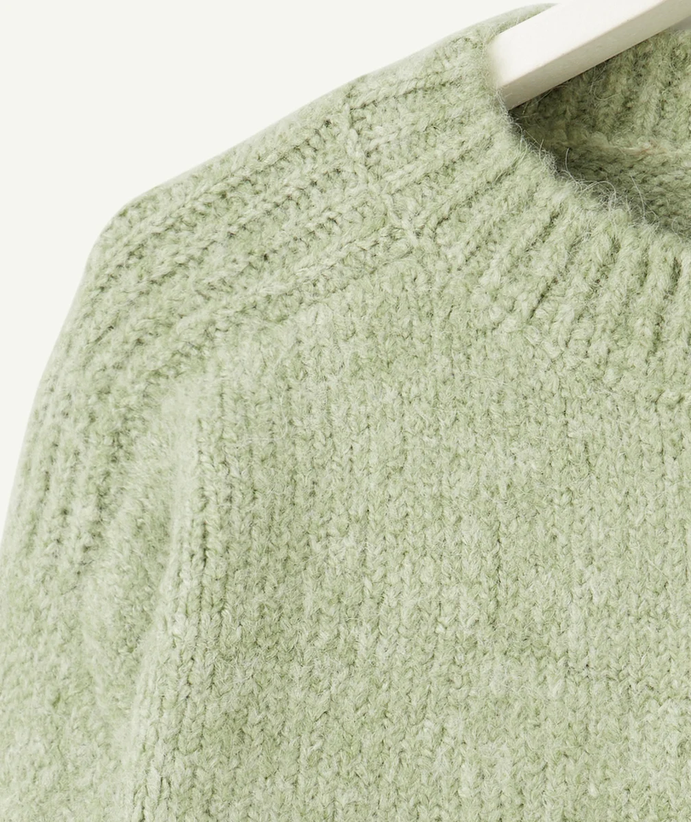 PULL EN TRICOT GARÇON VERT