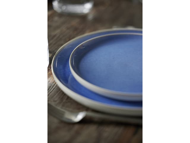 Studio Round Frokosttallerken Matte white/Shiny river