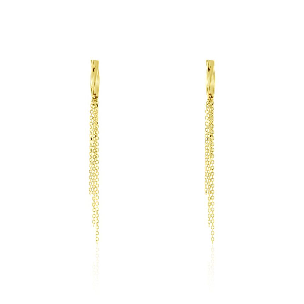 Boucles D'oreilles Pendantes Armoise Or Jaune