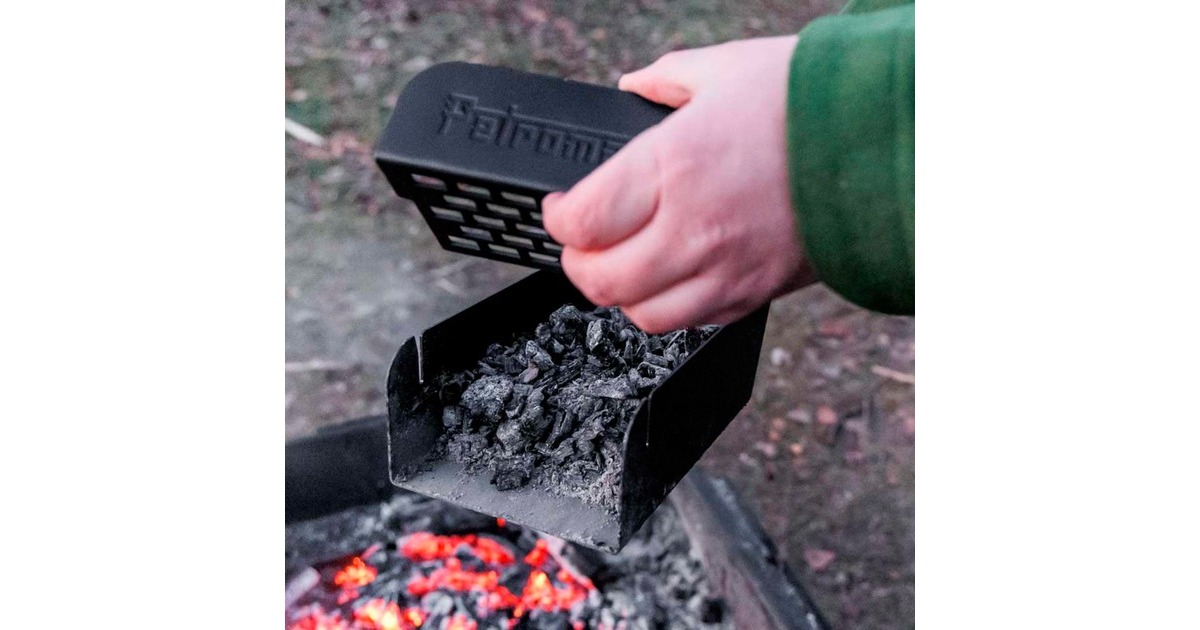 PetromaxKolenschop grillbestek  (Zwart, met aszeef)