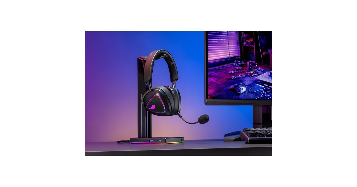 ASUSROG Delta II over-ear gaming headset  (Zwart, 3.5mm / 2.4GHz / Bluetooth)