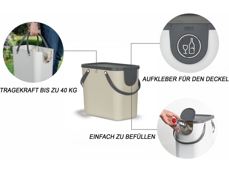 Rotho Recycling Set ALBULA 4 tlg. Mülltrennsystem