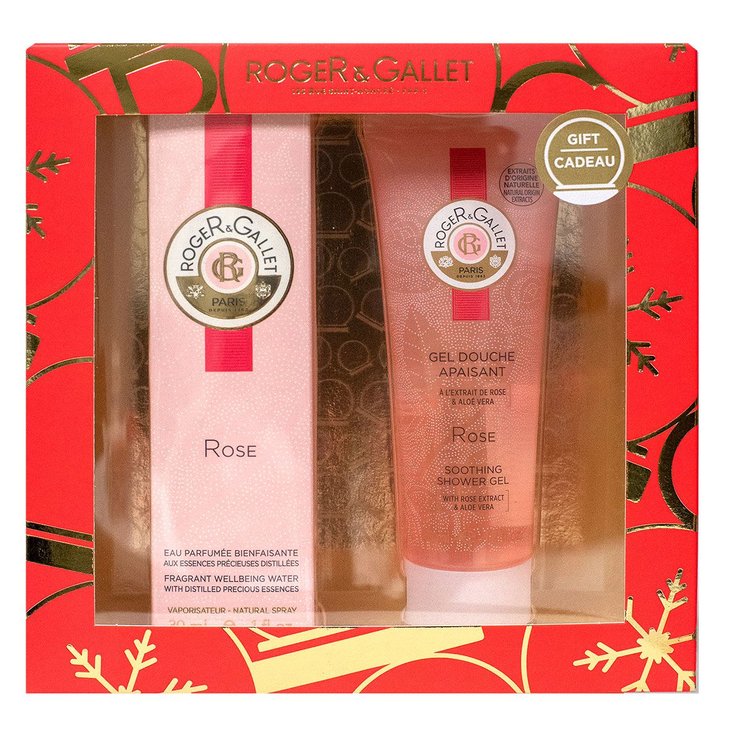 Coffret Rose eau parfumée 30ml et gel douche 50ml offert