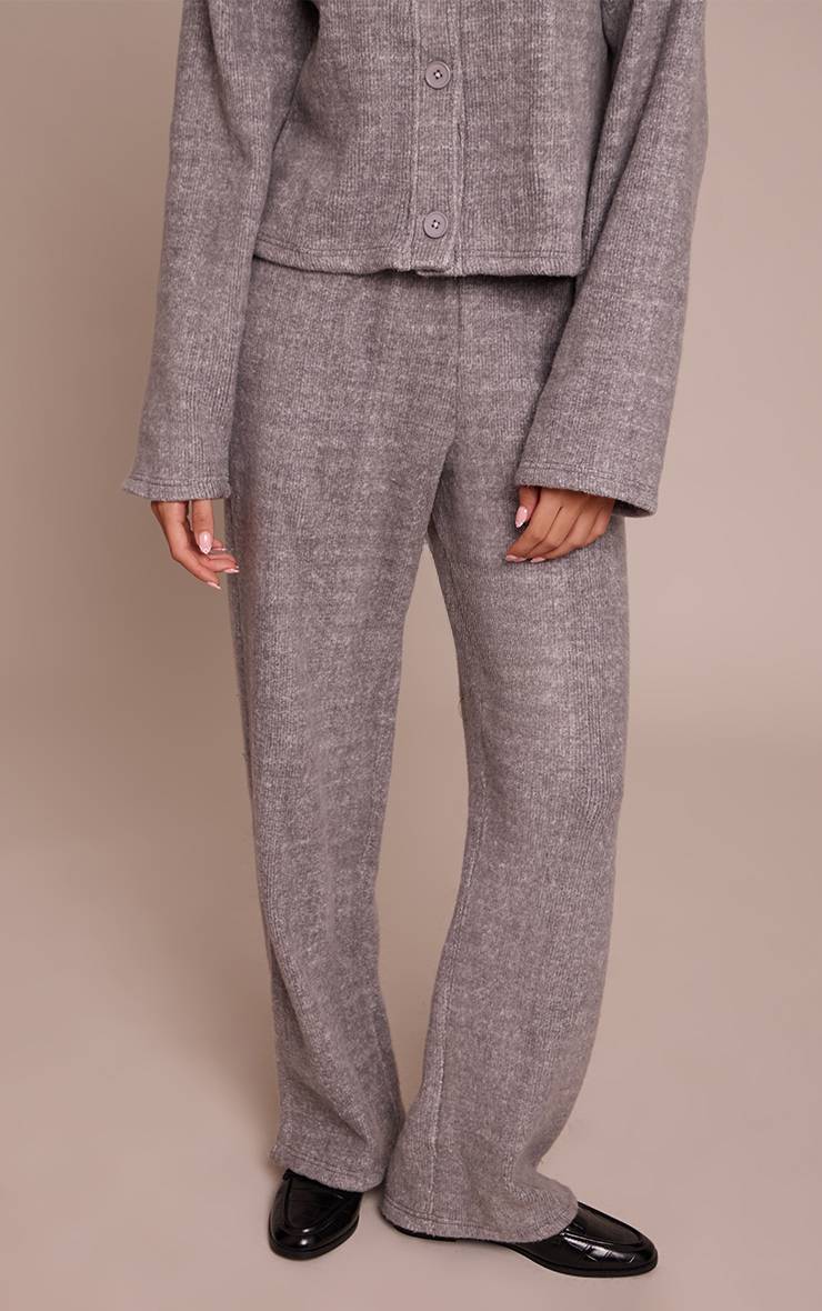 Charbon Pantalon Large Côtelé Épais Doux Brossé