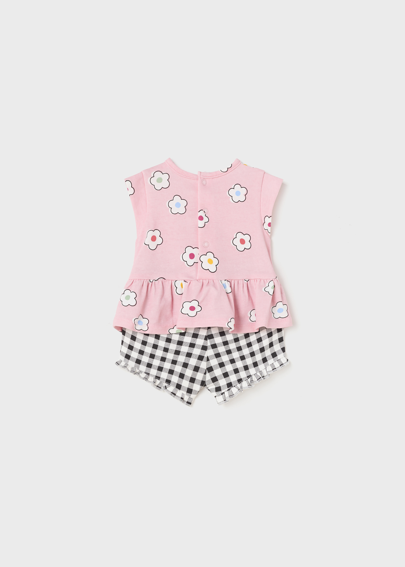 Conjunto de 4 peças em algodão sustentável para recém-nascidos.