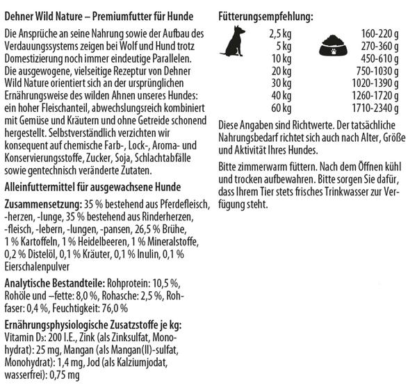Dehner Wild Nature Nassfutter für Hunde