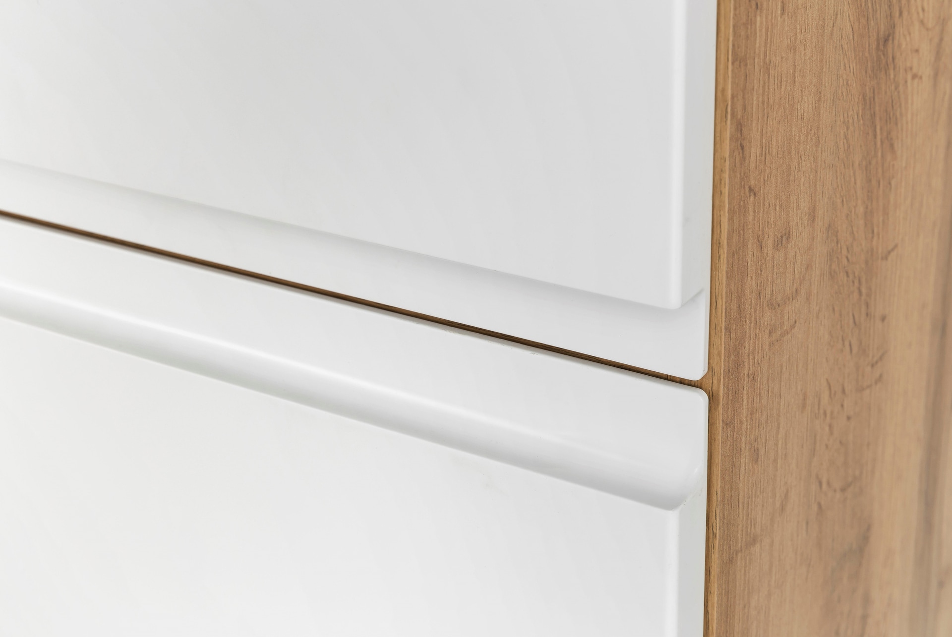 Seitenschrank Gent weiß/braun B/H/T 40x180x35 cm
