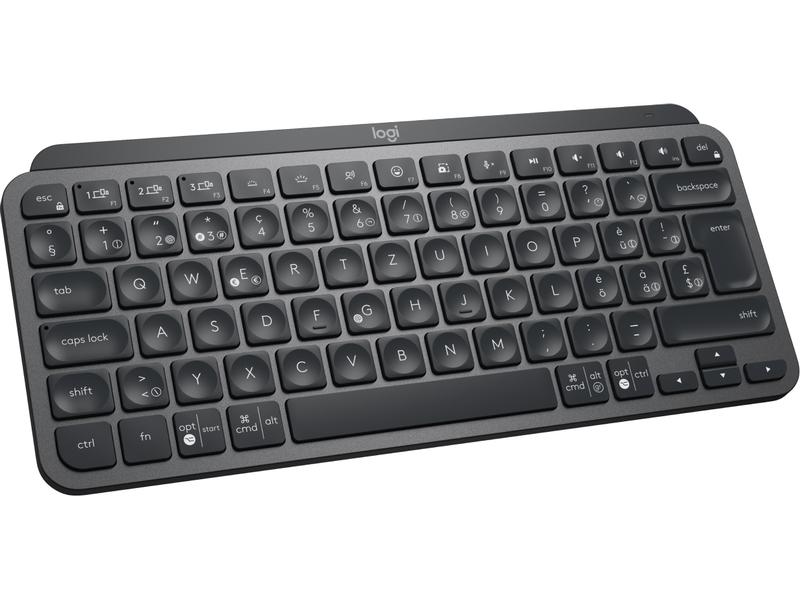 Logitech Tastatur MX Keys Mini for Business Minimalistische kabellose Tastatur mit Tastenbeleuchtung und Logi Bolt Empfänger