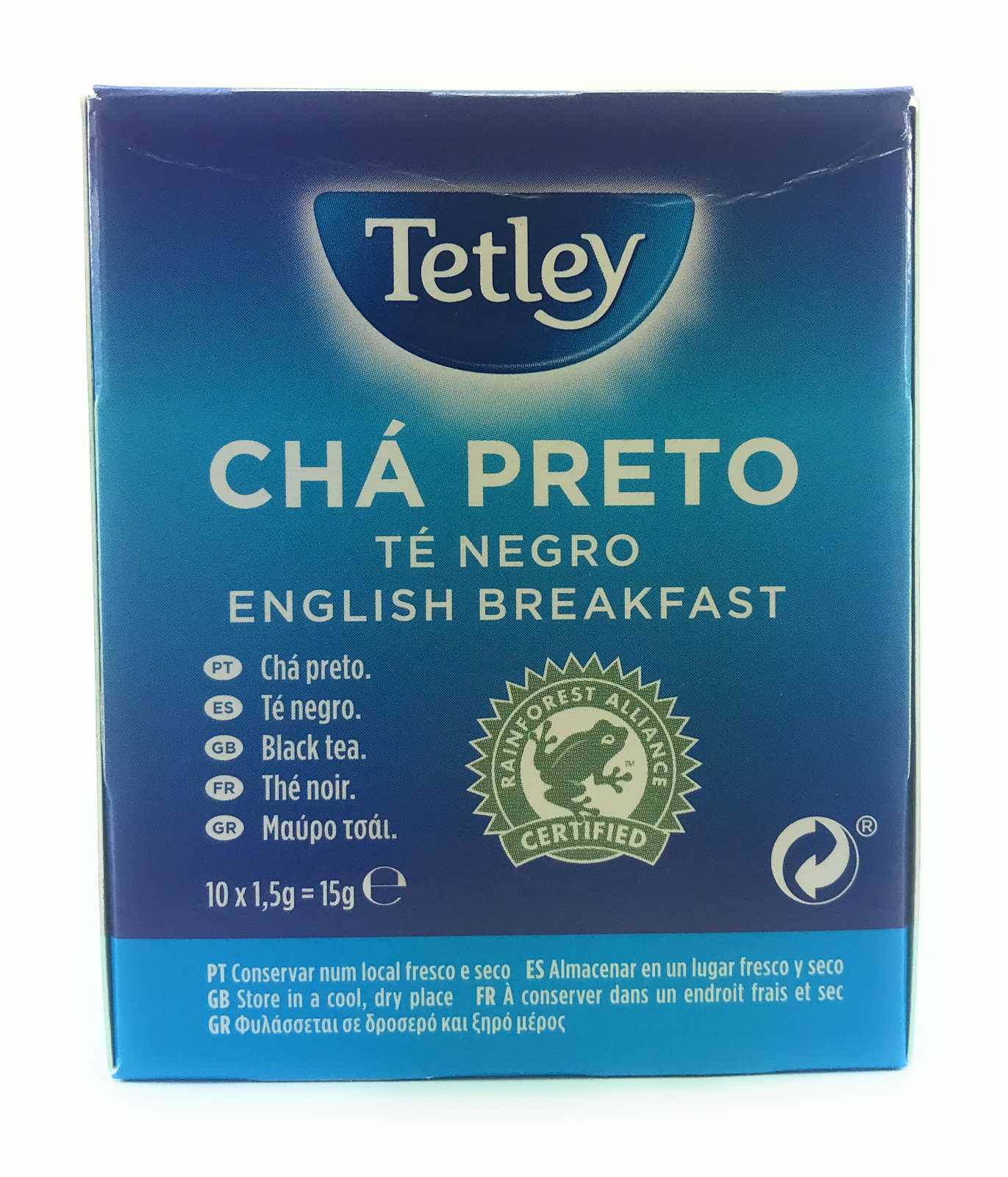 Chá Verde Tetley, 10 sachês
