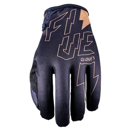 Gants cross Five MXF4 - THUNDERBOLT BLACK/GOLD 2023 - Noir