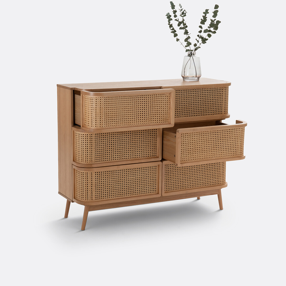 LA REDOUTE INTERIEURS<br>Cômoda com 6 gavetas em rattan Laora