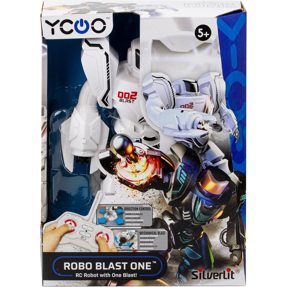 Robo Blast One op afstand bestuurbare robot - wit