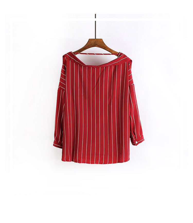 Lemongrass - Gestreepte blouse met lage rug