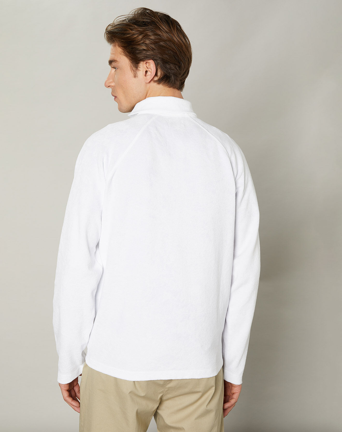 Hartford Gilet zippé en éponge Track blanche