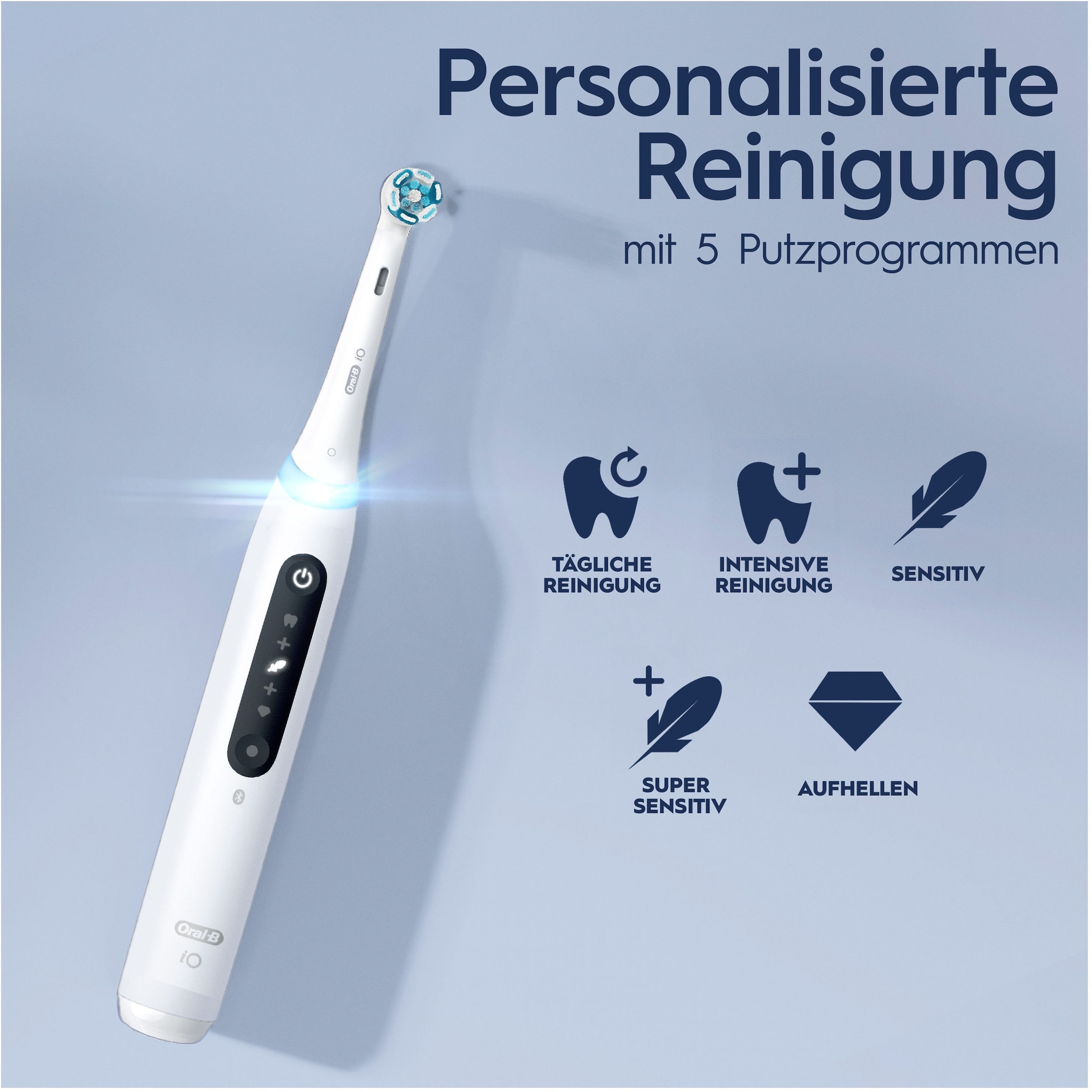 Oral-B Elektrische Zahnbürste »iO 5« 1 Stk. Aufsteckbürsten mit Magnet-Technologie, LED-Anzeige, 5 Putzmodi, Reiseetui
