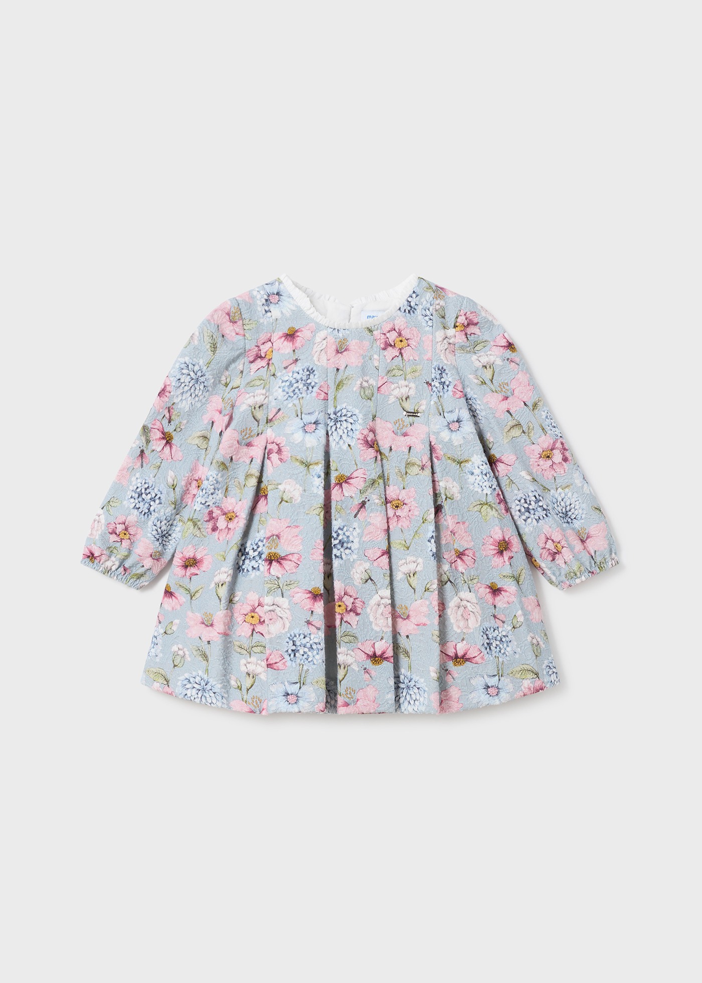 Vestido infantil com estampa jacquard