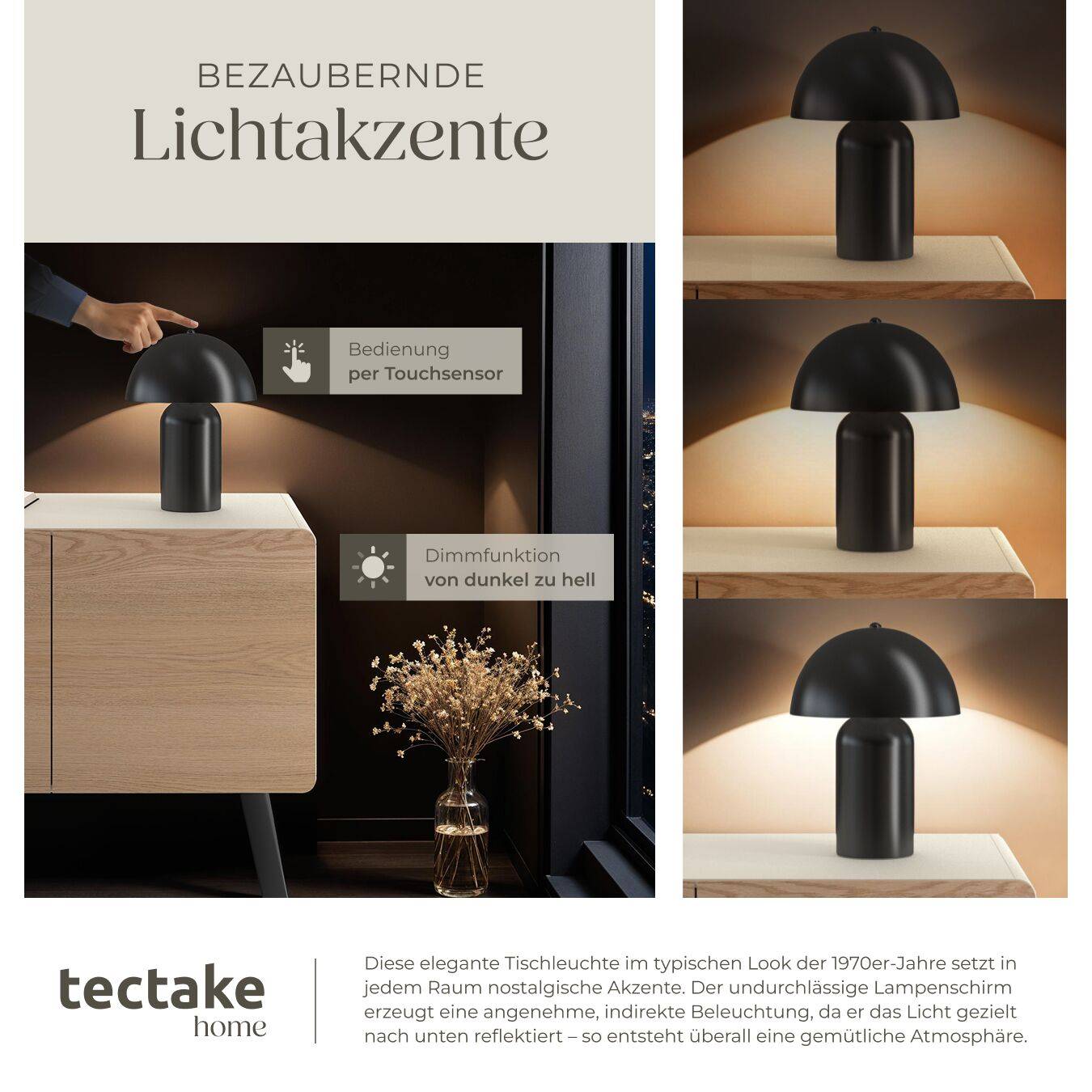 Akku-Tischlampe Kade