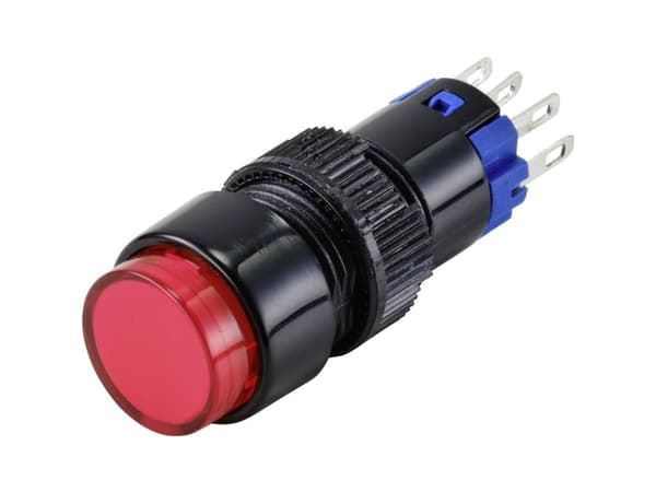 TRU COMPONENTS TC-9428060 LAS2Y-11/R/12V Trykknap 250 V 3 A 1 x Off/(On) Tastende Rød IP40 1 stk