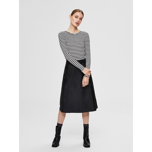 Selected Femme Fanna Langærmet T-shirt, Sort, M