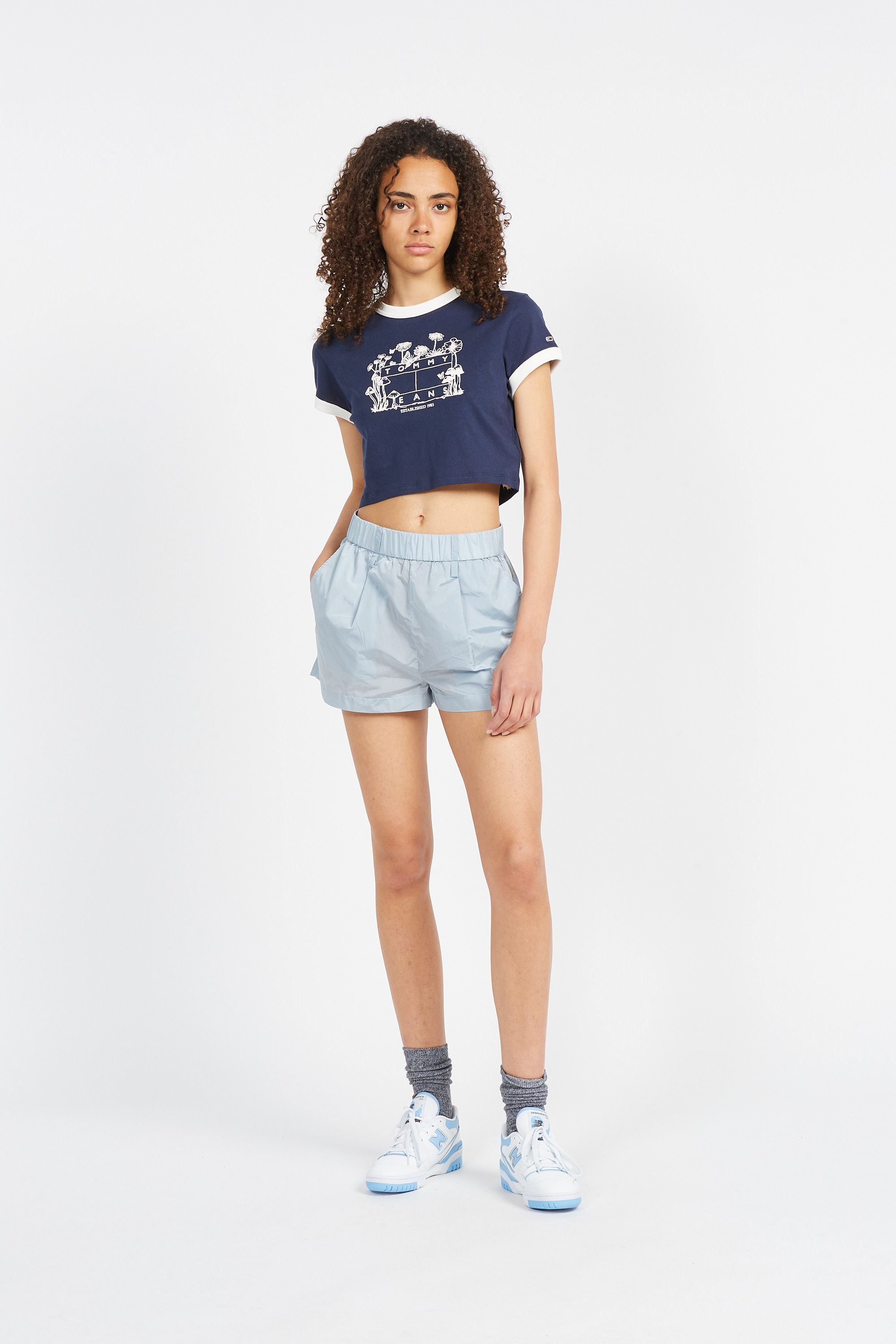 RAINS Short W Wide Bleu