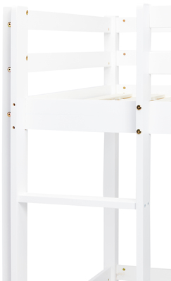 JLY SOFIA Loftseng Med Skrivebord 90x190, Hvit