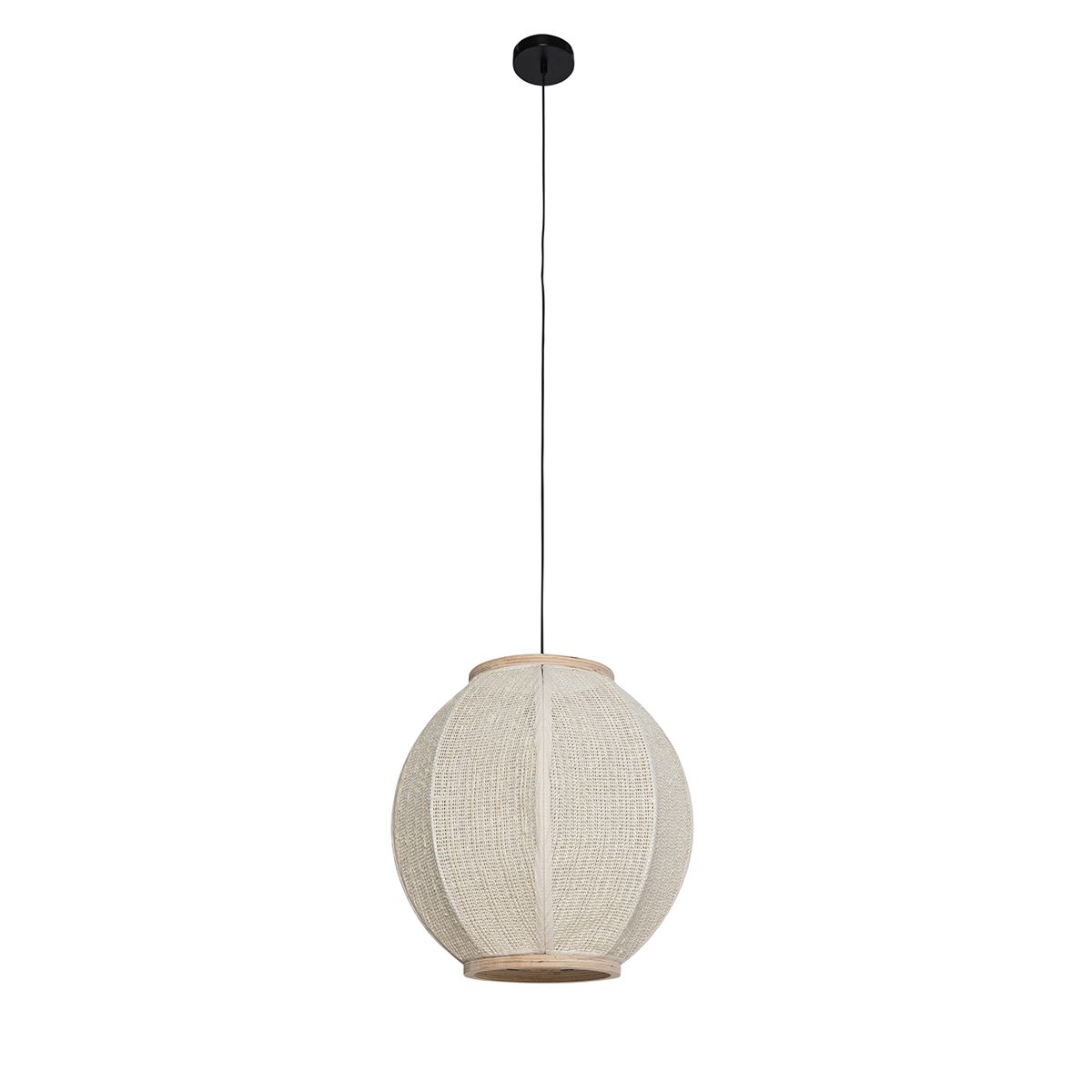 Oosterse hanglamp naturel stof 46 cm - Rob
