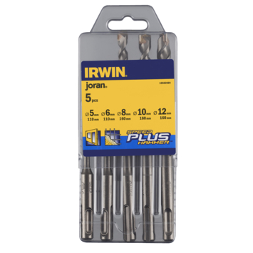 Irwin SDS-Plus betonborenset 5-delig Ø5-12 mm