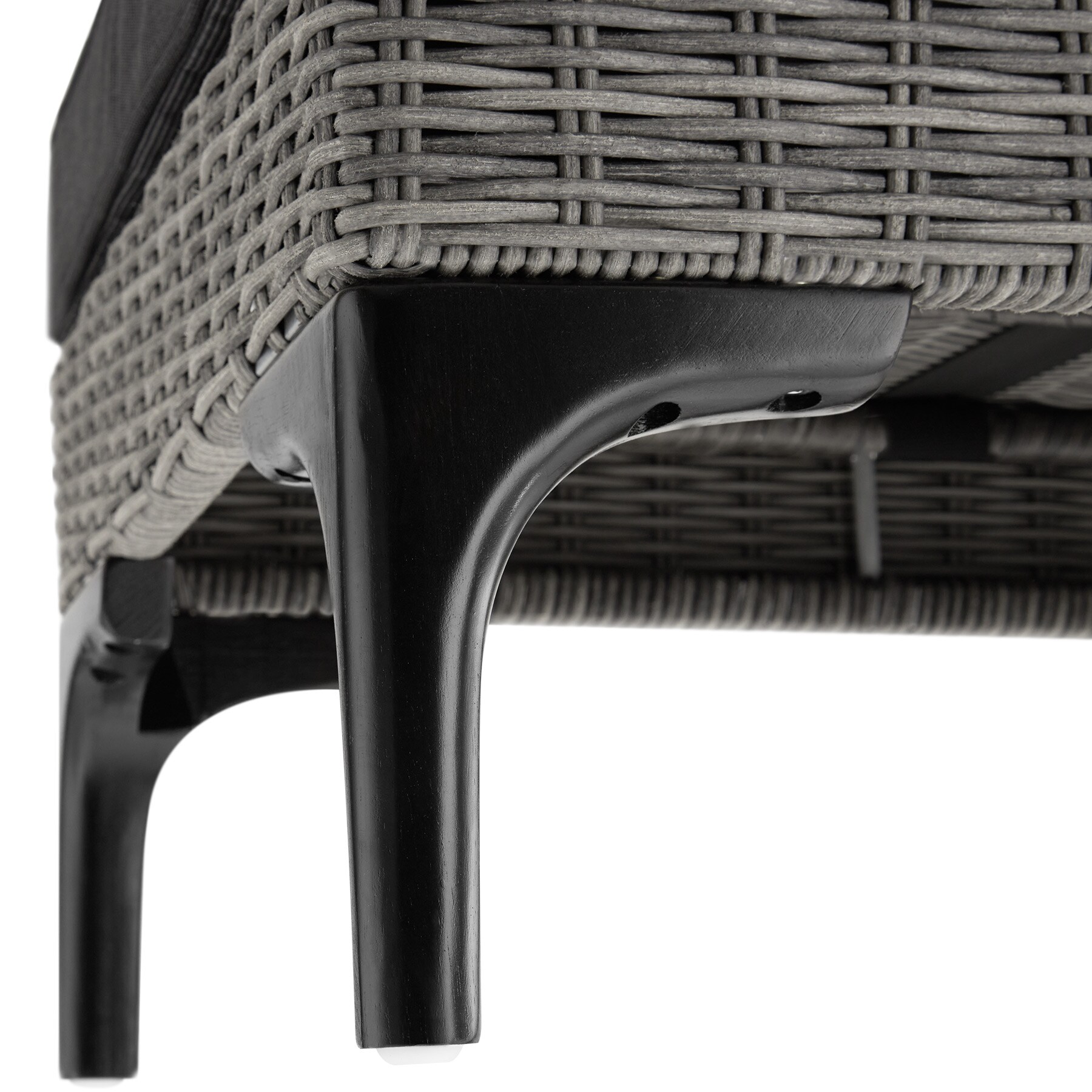 tectake® Rattan Lounge, mit Aluminiumgestell, wetterfest und UV-beständig, mit Sicherheitsglasplatte