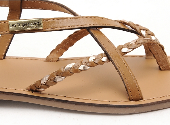 Les tropeziennes nu pieds plats femme chou f marron
