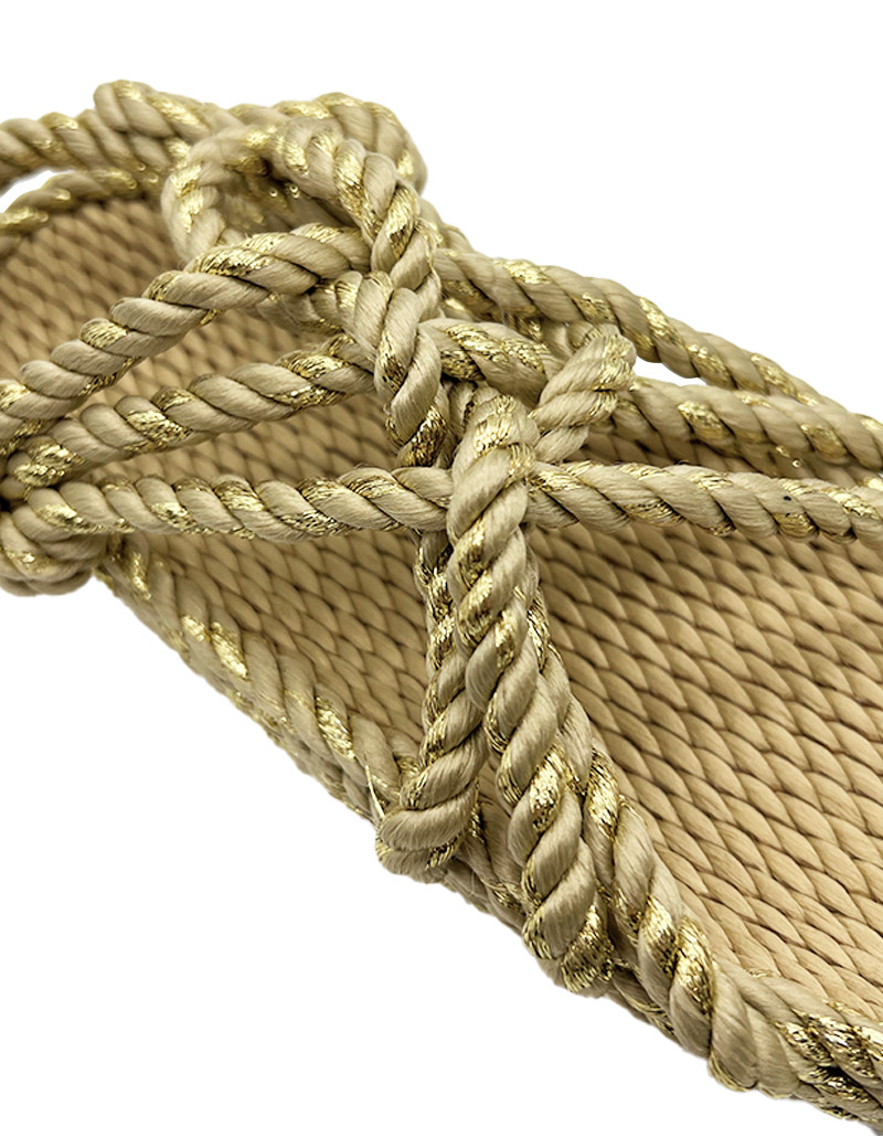 NOMADIC SANDALES JC BEIGE PAILLETTES DORÉES