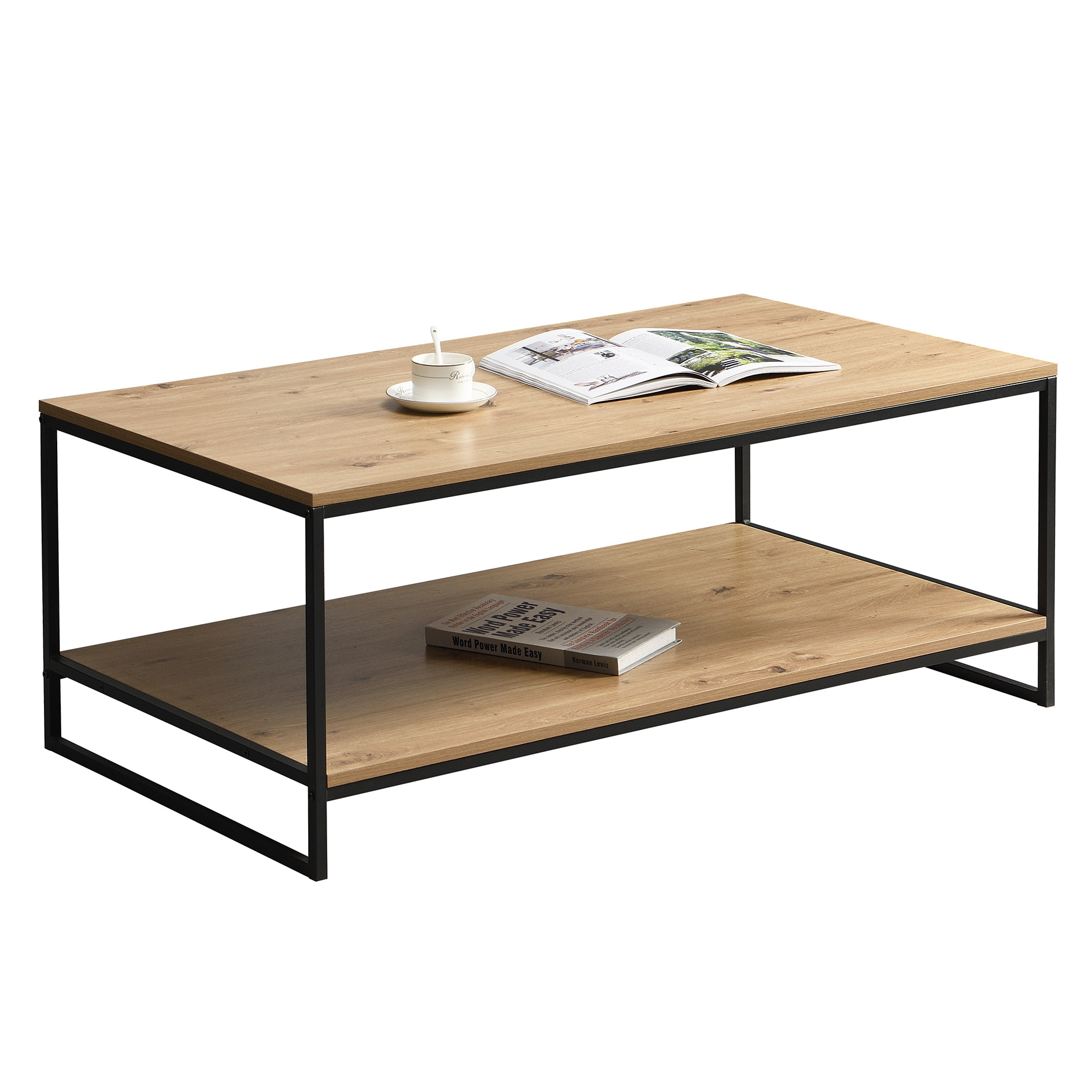 Couchtisch - Artisan Eiche - schwarz - 113 cm