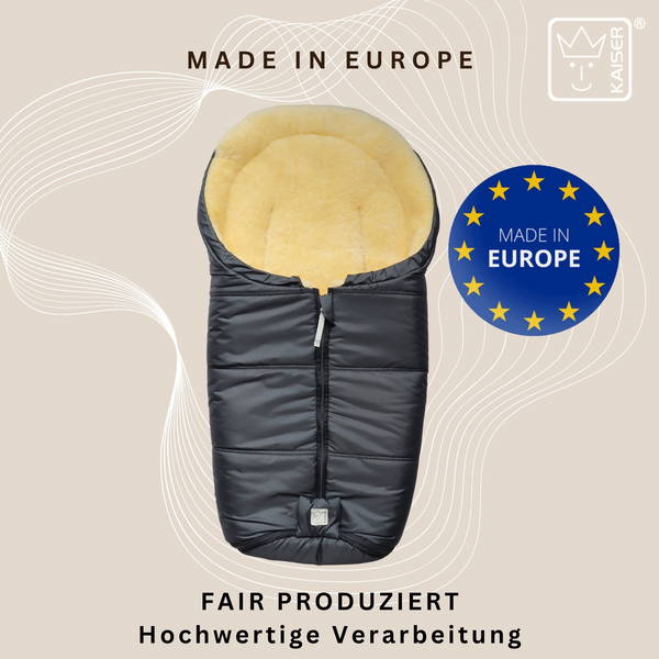 KaiserKaiser   NAADJA Lammfell Babyschalen Fusssack anthracite