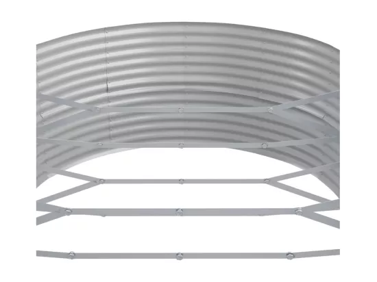 Jardinière bac lit surélevé argenté 544 x 100 x 36 cm 02_0039713