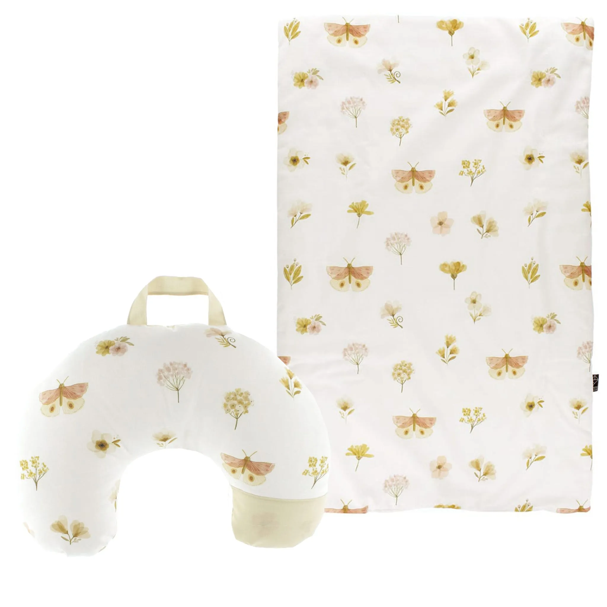Origami Maison Literie 3 mrcx + Coussin d'allaitement - Champs de fleurs vintage