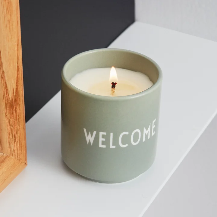 Design Letters - Duftkerze, Hello / beige