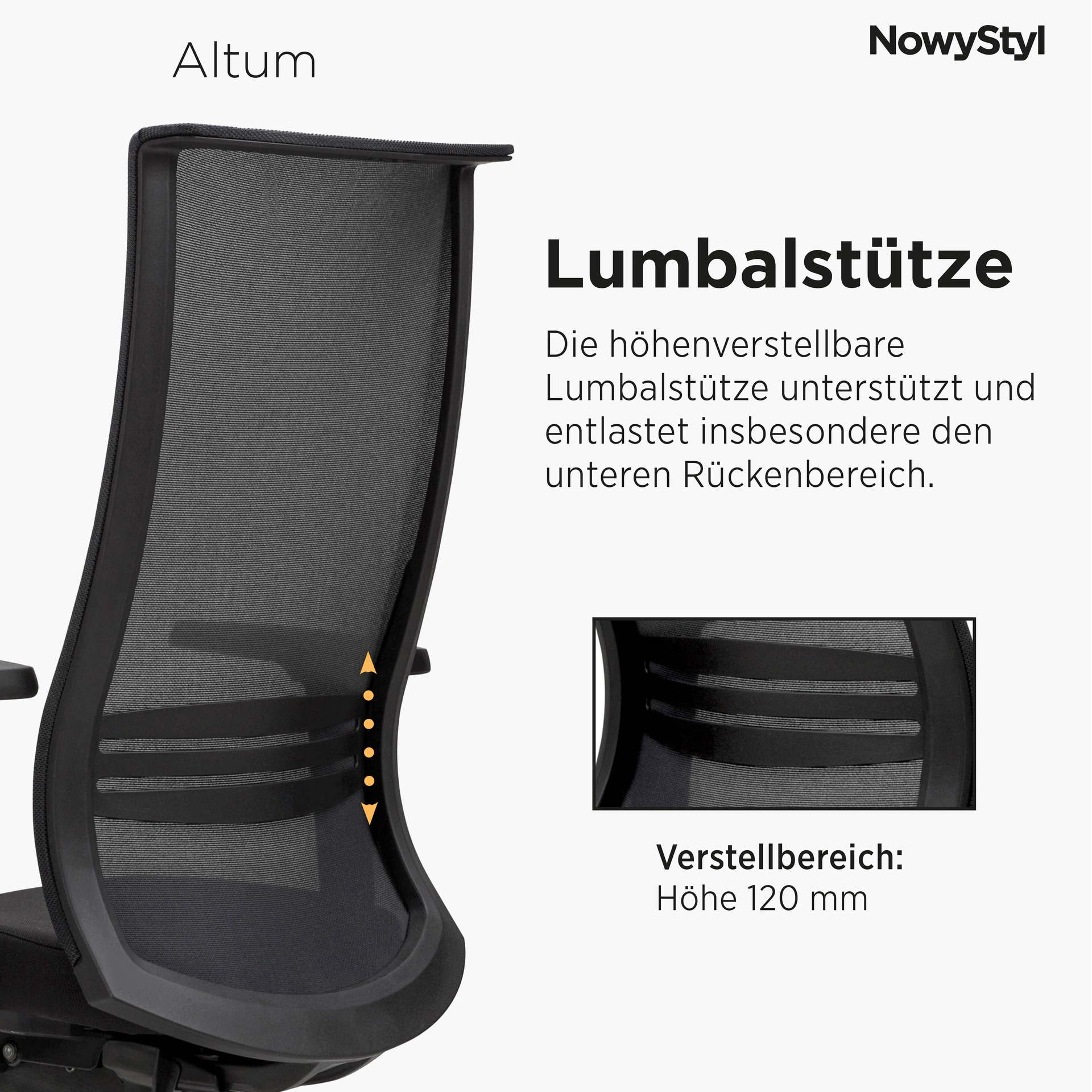 NOWY STYL Drehstuhl mit Armlehnen Bezug Sempre