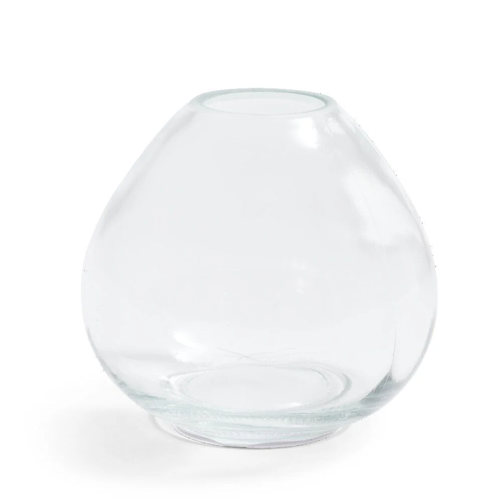 Soliflore rond verre transparent Ø8,5xH7,7cm