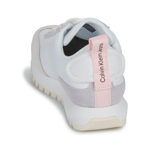 Calvin Klein Jeans - TOOTHY RUNNER LACEUP MIX PEARL Blanco / Beige
