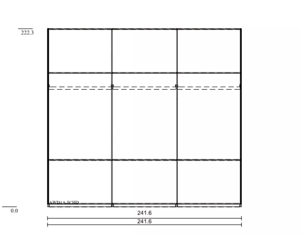 Schwebetürenschrank Scale 240 x 223 cm
