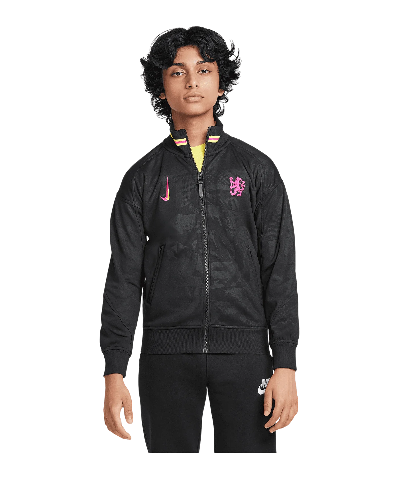 Nike FC Chelsea Academy Anthem Jacke 3rd Kids Schwarz F010