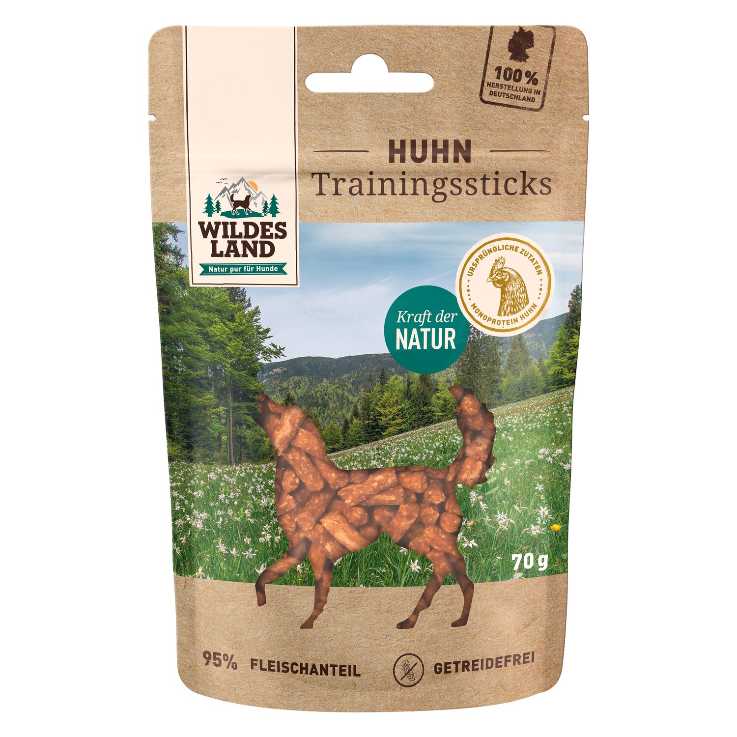 WILDES LAND Trainingssticks  - 70 g - Huhn