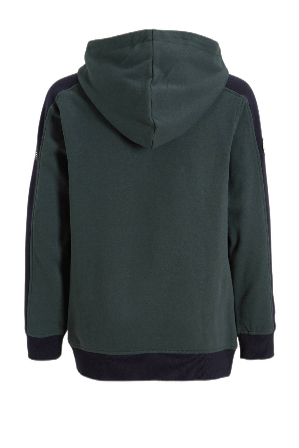 Me & My Monkey hoodie Nelis met tekstopdruk groen/zwart
