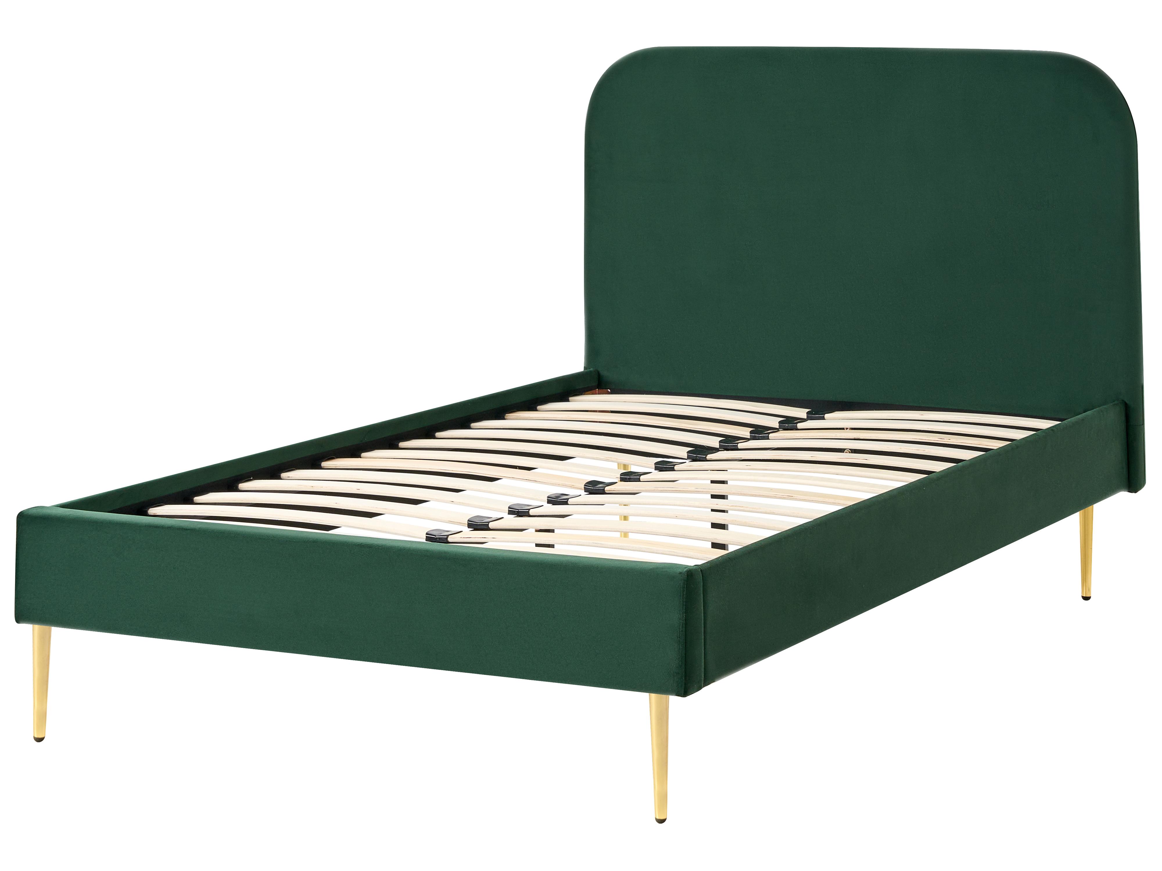 Bed Fluweel FLAYAT 120 x 200 cm Donkergroen