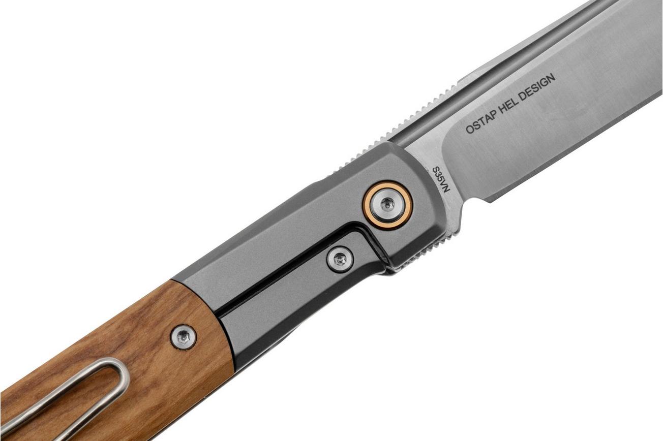 Real Steel Barlow RB-7 7893 CPM S35VN, Olive Wood zakmes, Ostap Hel design