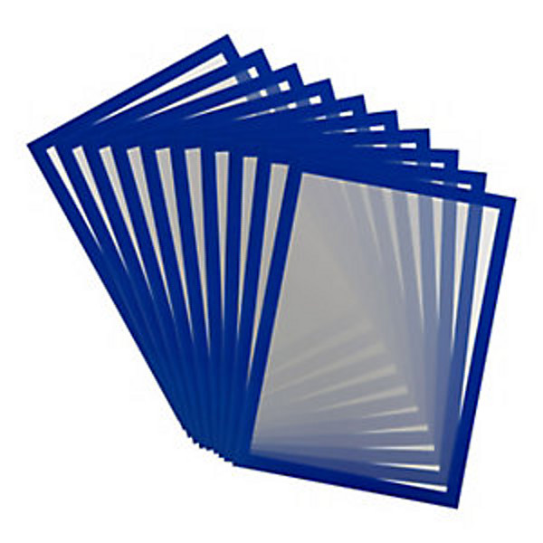 Tarifold Magneto Pro Solo - Pochette murale - Cadre d'affichage magnétique A4 - Cadre bleu - Lot de 10