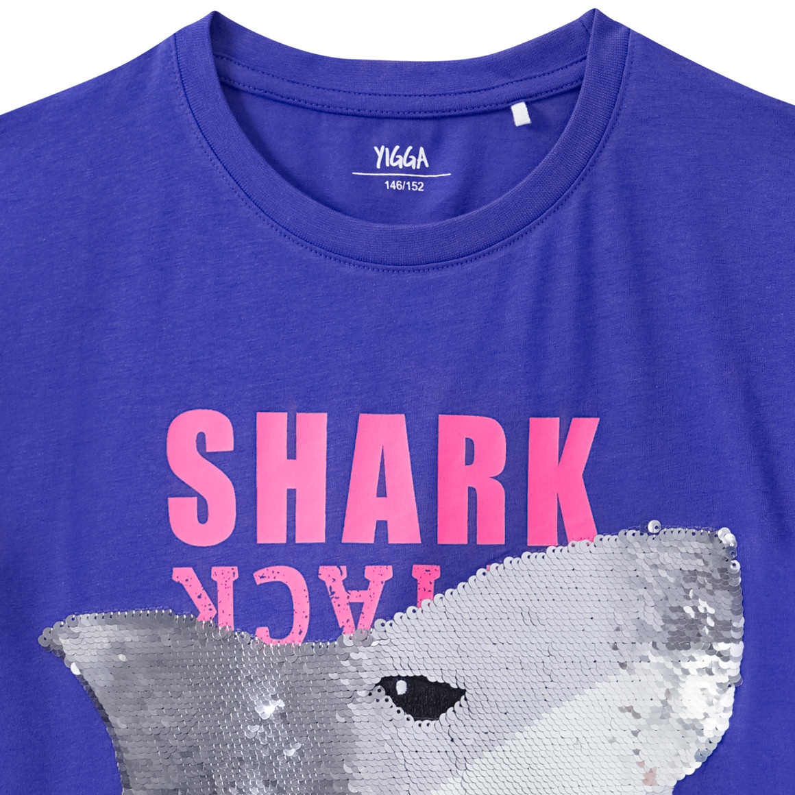 Yigga Jungen T-Shirt mit Wendepailletten blau