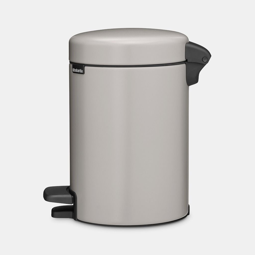 NewIcon Pedaalemmer, 3 liter, kunststof binnenemmer - Soft Grey